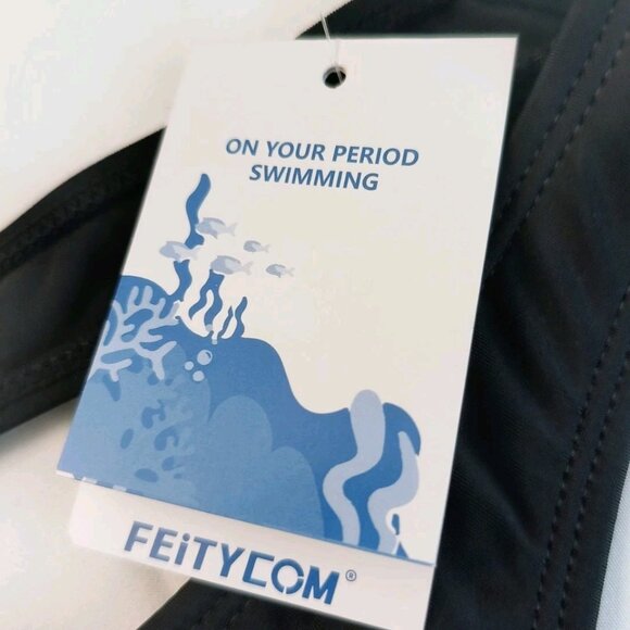 Feitycom Period Swimwear-Menstrual Swimwear One Piece Leakproof Built-in Bra XXL - Picture 4 of 15